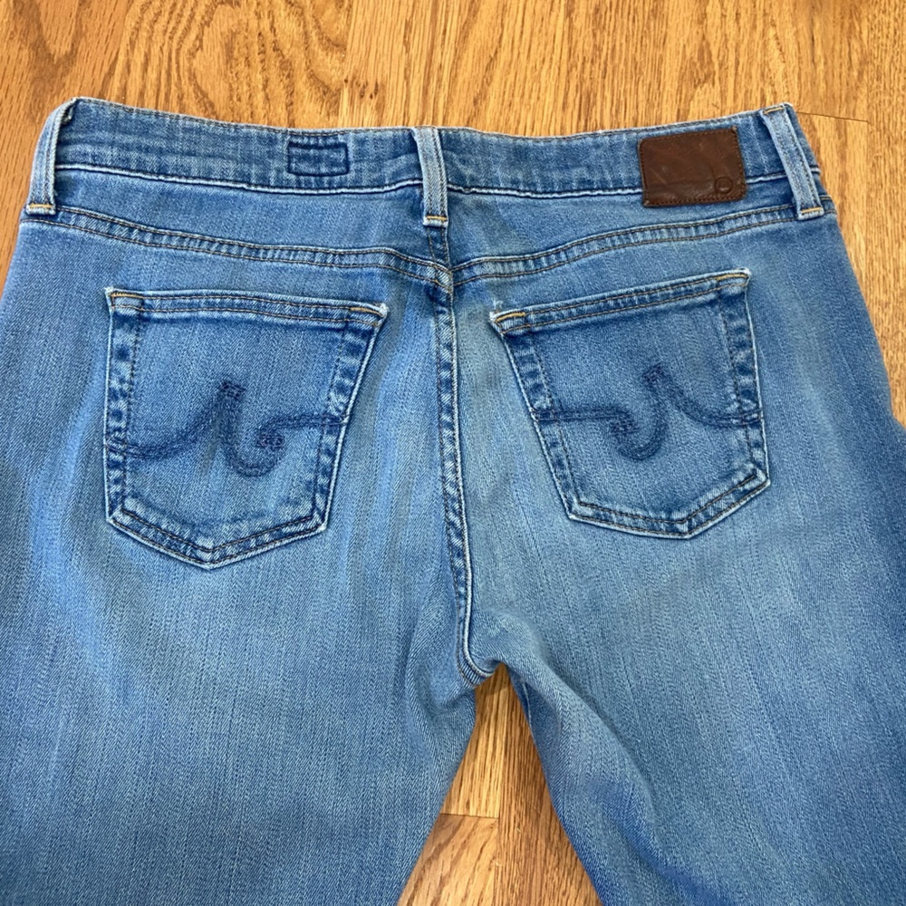 AG Adriano Goldschmied Medium Wash Straight Leg Jeans - Blue